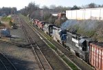 NS 5004 is the last of many locomotives on train 349